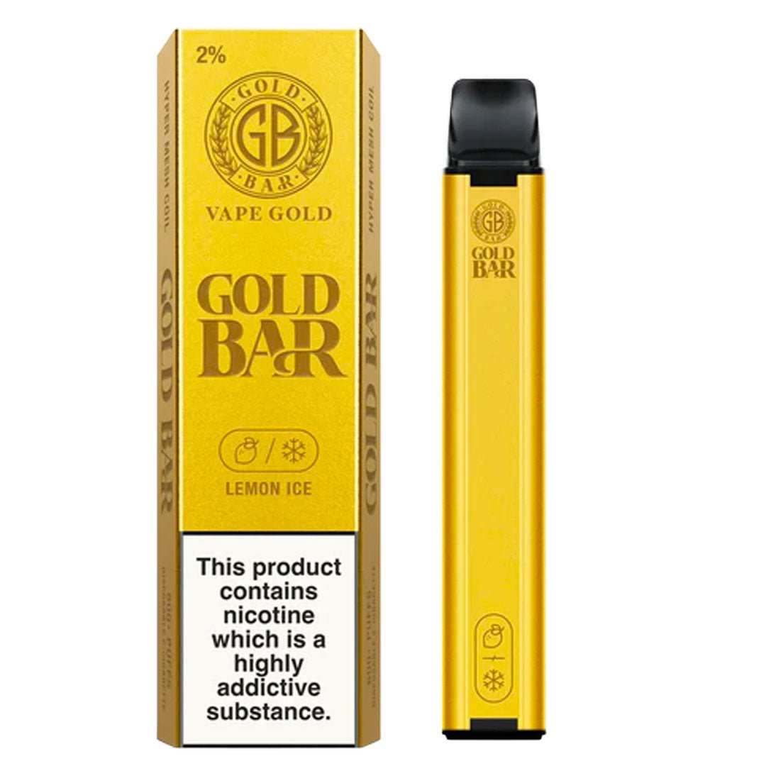 Lemon Ice Disposable Vape by Gold Bar - Prime Vapes UK