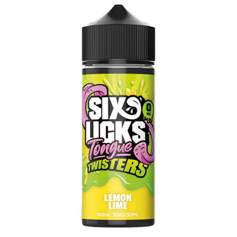 Lemon Lime Tongue Twisters 100ml Shortfill By Six Licks - Prime Vapes UK