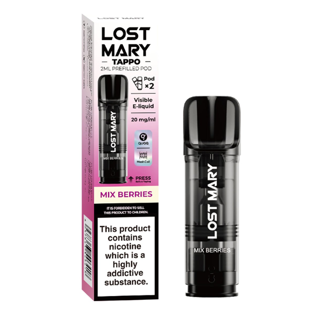 Mix Berries Tappo Pre-filled Pod by Lost Mary - Prime Vapes UK