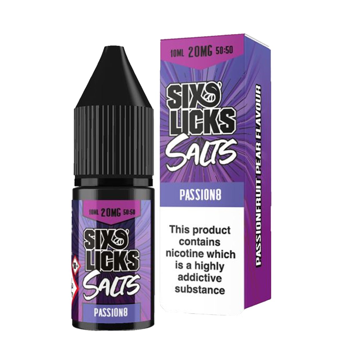 Passion8 10ml Nic Salt By Six Licks - Prime Vapes UK