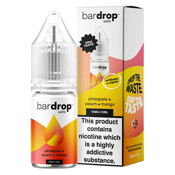 Pineapple Peach Mango 10ml Nic Salt By Bar Drop Salts - Prime Vapes UK