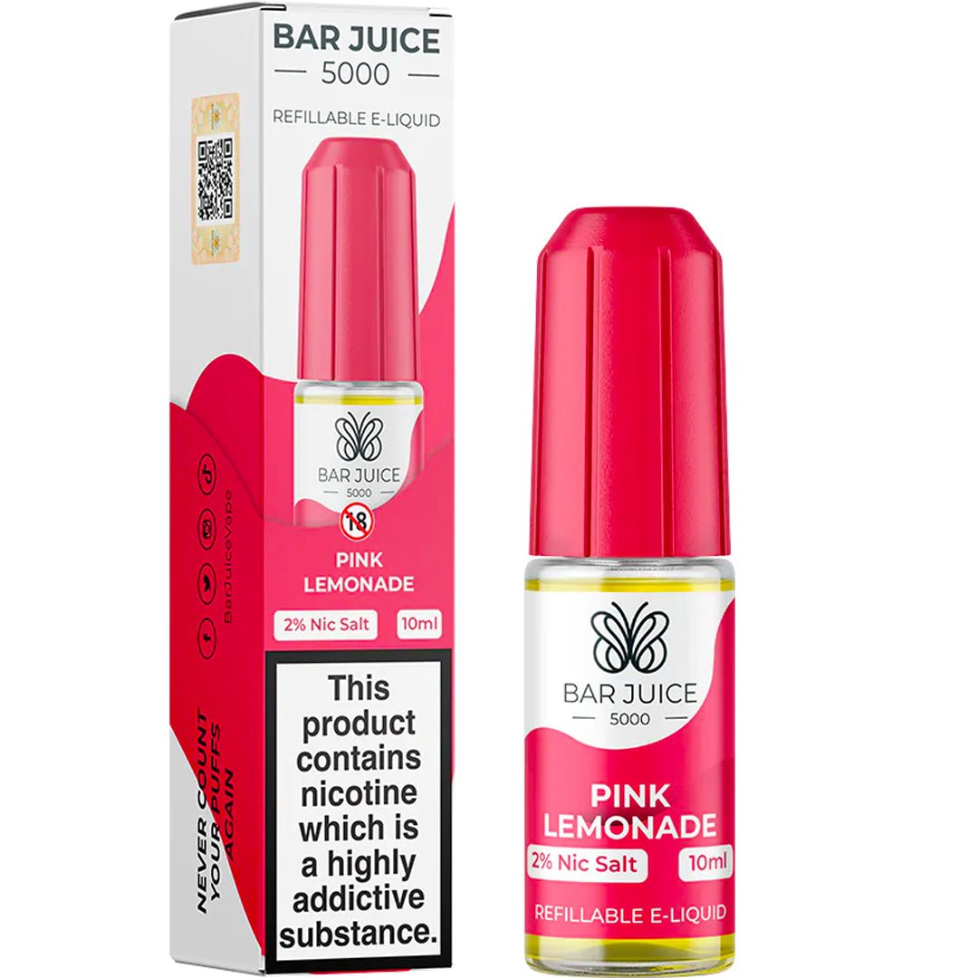 Pink Lemonade 10ml Nic Salt E-liquid By Bar Juice 5000 - Prime Vapes UK