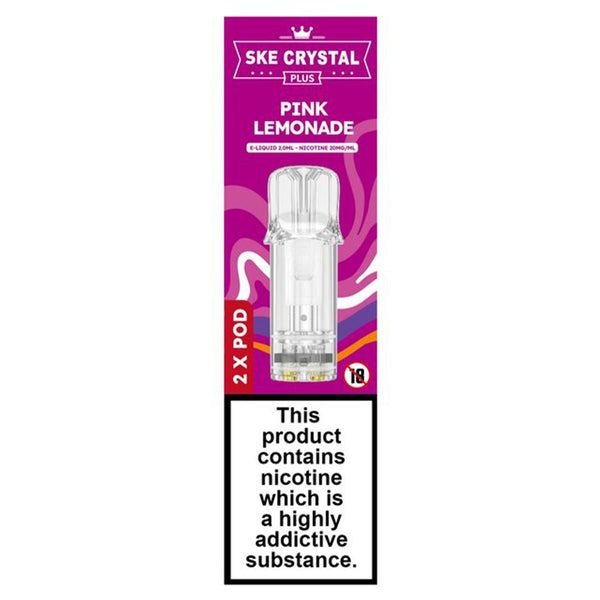 crystal vape pods Pink Lemonade Crystal Plus Prefilled Pods by SKE Crystal Bar – Prime Vapes  UK