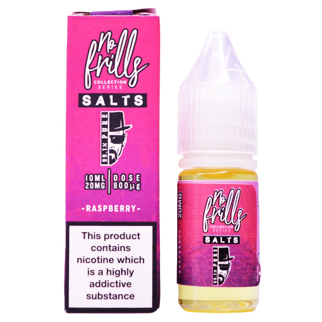 Raspberry 10ml Nic Salt By No Frills 99.1% Pure - Prime Vapes UK