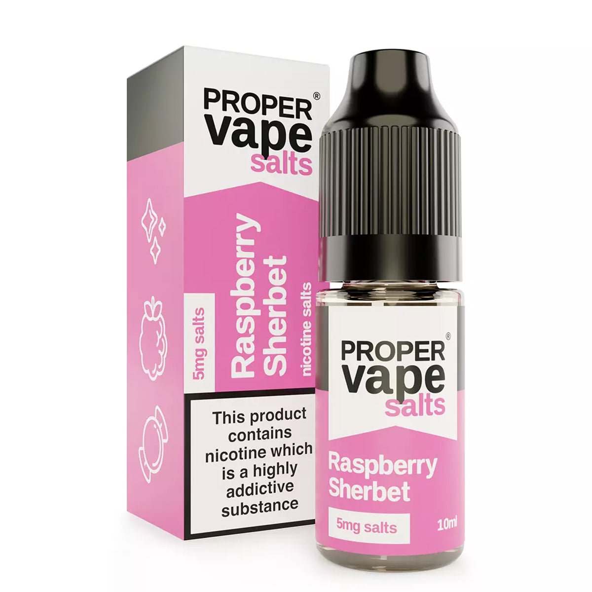 Raspberry Sherbet 10ml Nic Salt E-liquid By Proper Vape - Prime Vapes UK