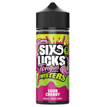 Sour Cherry Tongue Twisters 100ml Shortfill By Six Licks - Prime Vapes UK