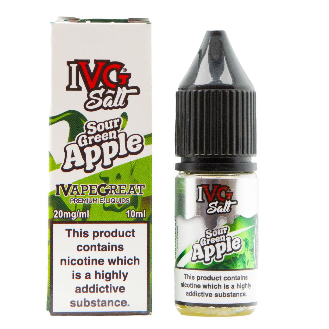 Sour Green Apple 10ml Nic Salt By IVG - Prime Vapes UK