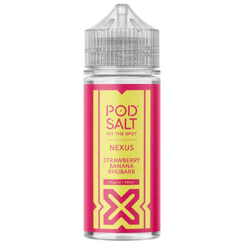 Strawberry Banana Rhubarb 100ml Shortfill By Pod Salt Nexus - Prime Vapes UK