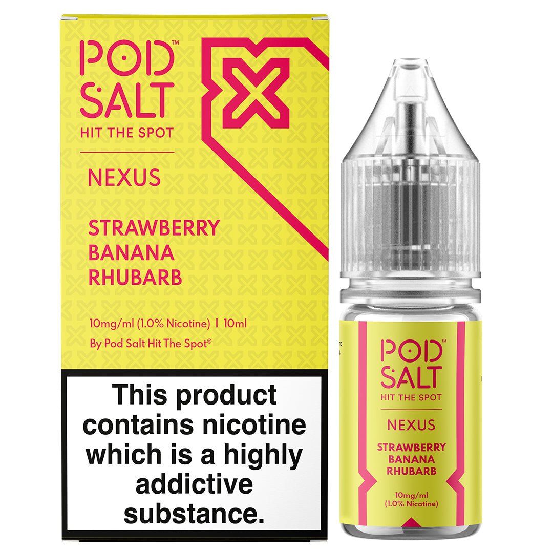 Strawberry Banana Rhubarb 10ml Nic Salt By Pod Salt Nexus - Prime Vapes UK