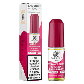 Strawberry Cherry Raspberry 10ml Nic Salt E-liquid By Bar Juice 5000 - Prime Vapes UK