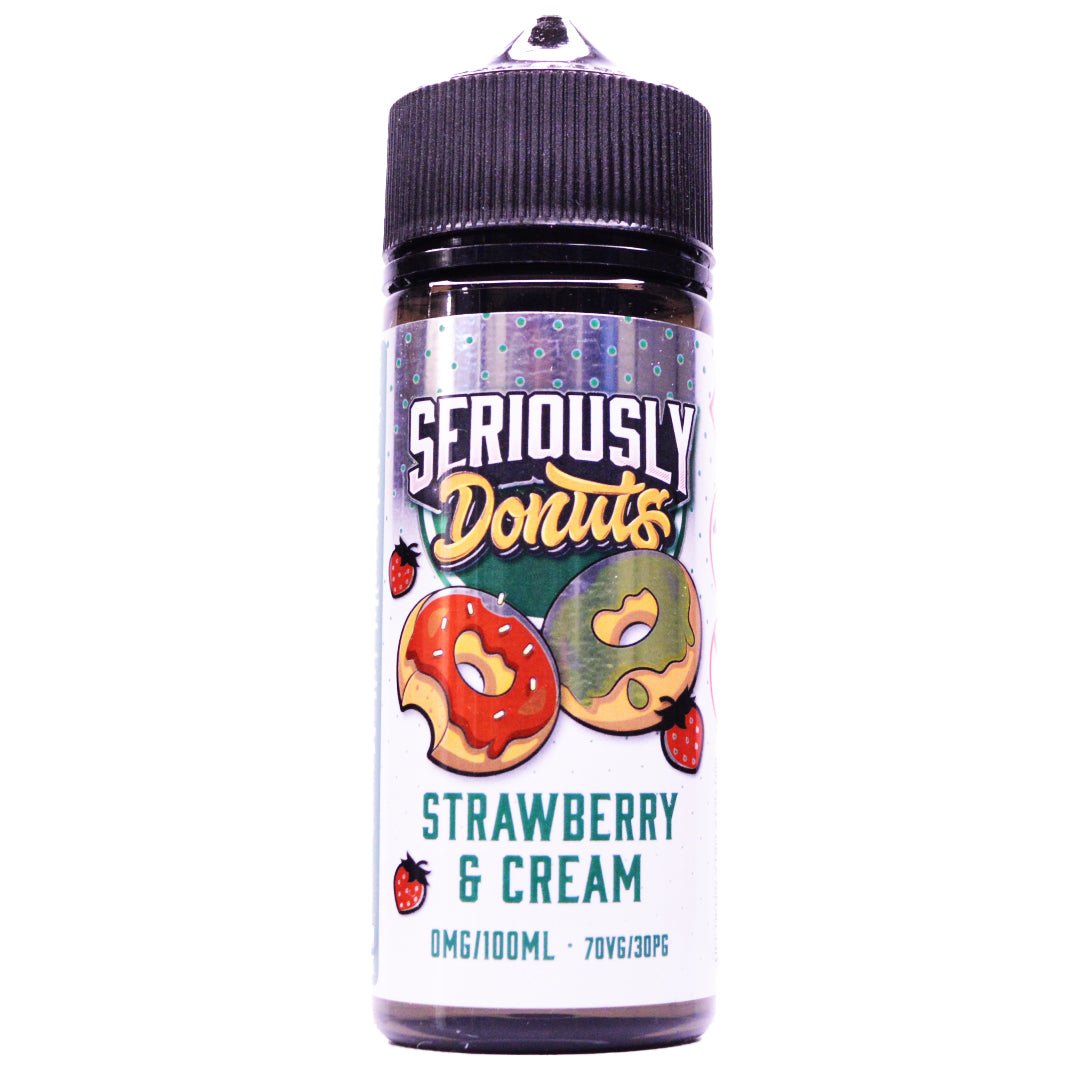 Strawberry & Cream 100ml Shortfill E-liquid By Seriously Donuts - Prime Vapes UK