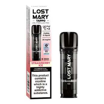 Strawberry Ice Tappo Pre-filled Pod by Lost Mary - Prime Vapes UK