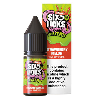 Strawberry Melon Tongue Twisters 10ml Nic Salt By Six Licks - Prime Vapes UK