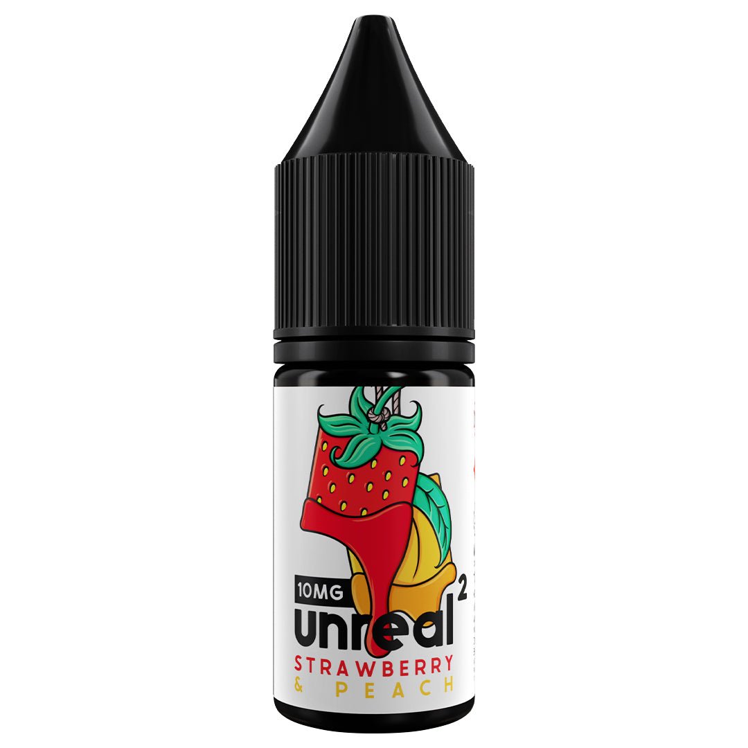 Strawberry & Peach 10ml Nic Salt E-liquid By Unreal 2 - Prime Vapes UK
