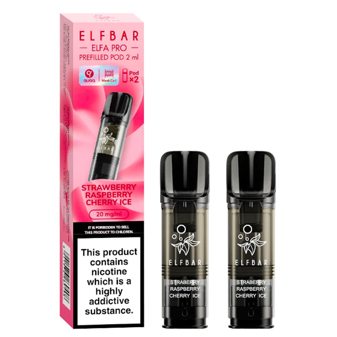 Strawberry Raspberry Cherry Ice Elfa Pro Prefilled Pod by Elf Bar - Prime Vapes UK