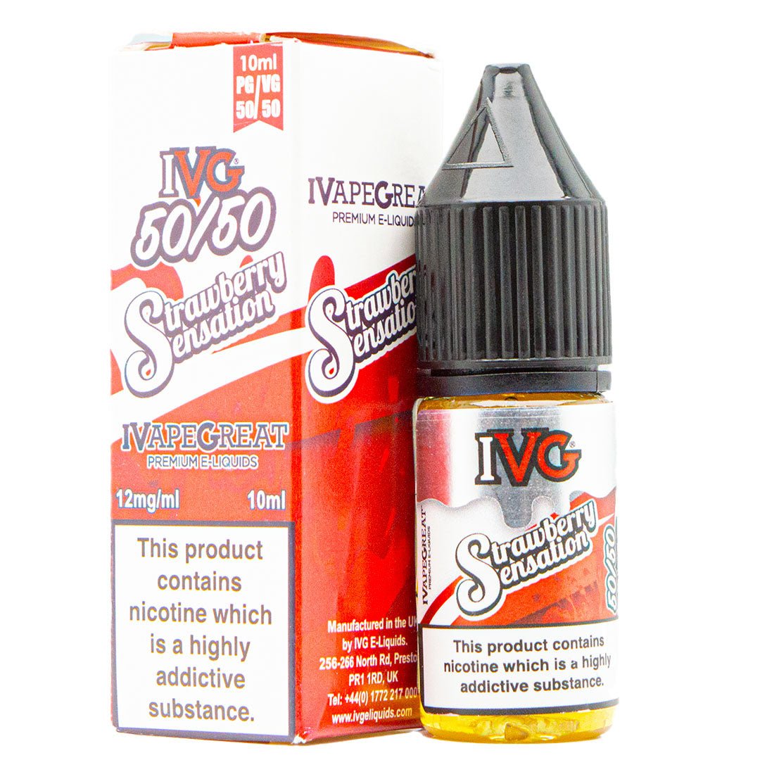 Strawberry Sensation 10ml E Liquid By IVG - Prime Vapes UK