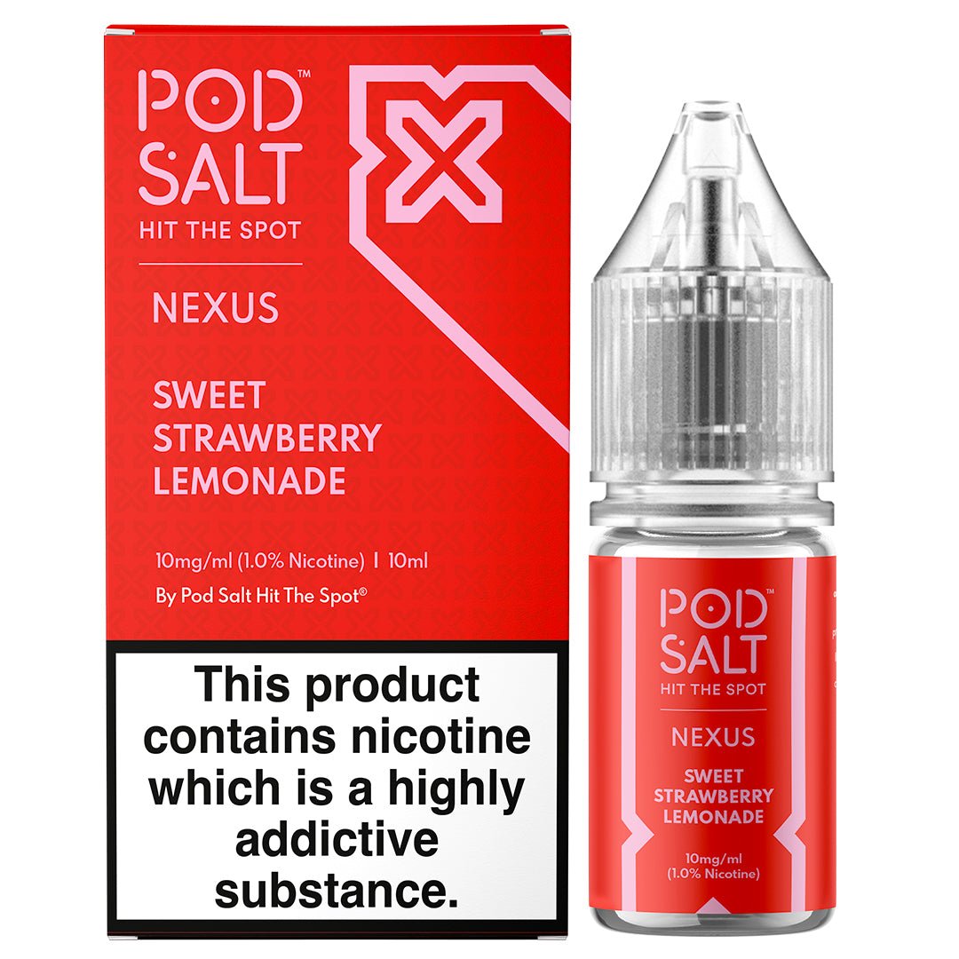 Sweet Strawberry Lemonade 10ml Nic Salt By Pod Salt Nexus - Prime Vapes UK