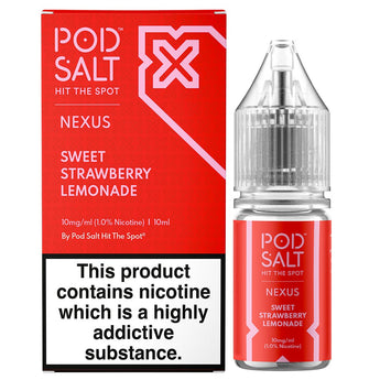 Sweet Strawberry Lemonade 10ml Nic Salt By Pod Salt Nexus - Prime Vapes UK
