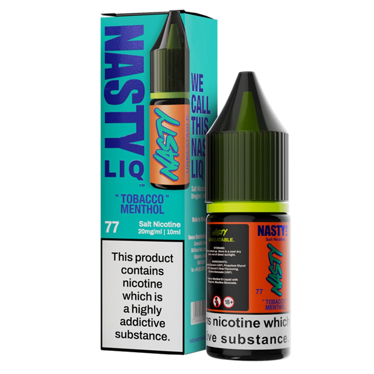 Tobacco Menthol 10ml Nic Salt E-liquid By Nasty Liq - Prime Vapes UK