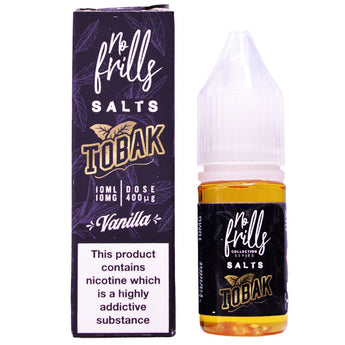 Vanilla Tobak 10ml Nic Salt By No Frills - Prime Vapes UK