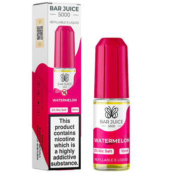 Watermelon 10ml Nic Salt E-liquid By Bar Juice 5000 - Prime Vapes UK